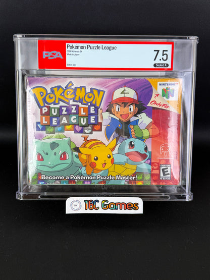 Pokemon Puzzle League N64 Sealed WATA PSA 7.5 A