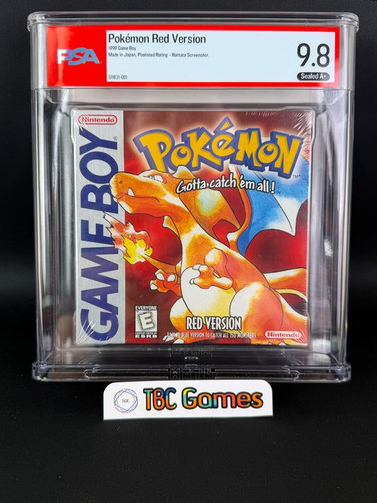 Pokemon Red Version Sealed Rattata Fuzzy ESRB Game Boy WATA PSA 9.8 A+
