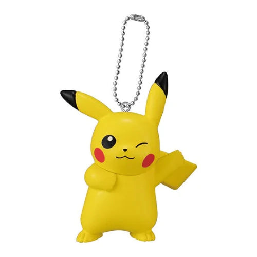Pokemon Bandai Swing Mascot Vol 02 1.5 in Gashapon Mini Keychain (Winking Pikachu)