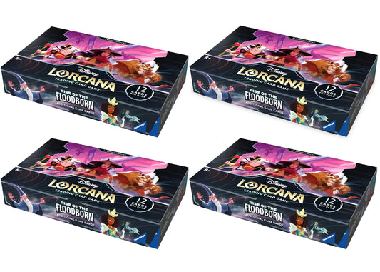 Disney Lorcana TCG: Rise of the Floodborn Booster Box Sealed Case (4 Boxes)