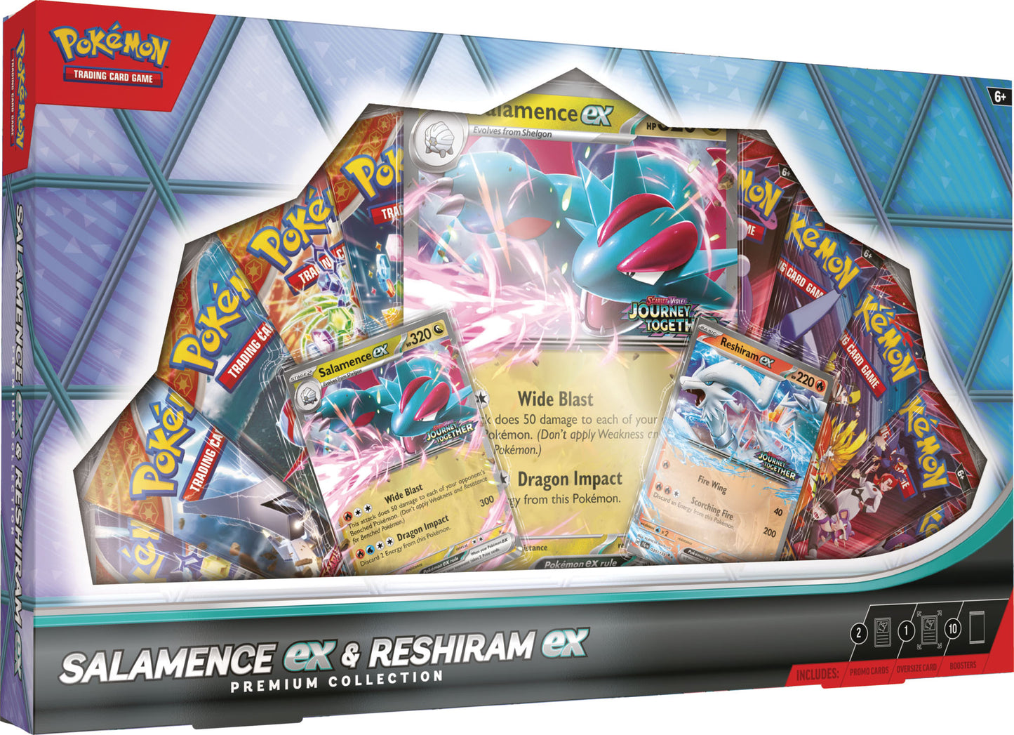 Pokemon TCG: Mega Evolution - Salamence ex & Reshiram ex Premium Collection Box
