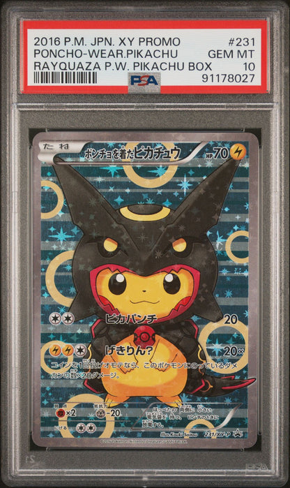 Pikachu Poncho Rayquaza 230 231 XY-P Japanese Sequential PSA 10