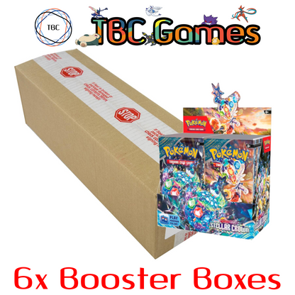 Pokemon TCG: Scarlet & Violet - Stellar Crown Booster Box Sealed Case (6 Boxes)