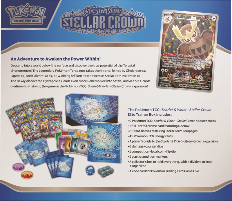 Pokemon TCG: Scarlet & Violet - Stellar Crown Elite Trainer Box