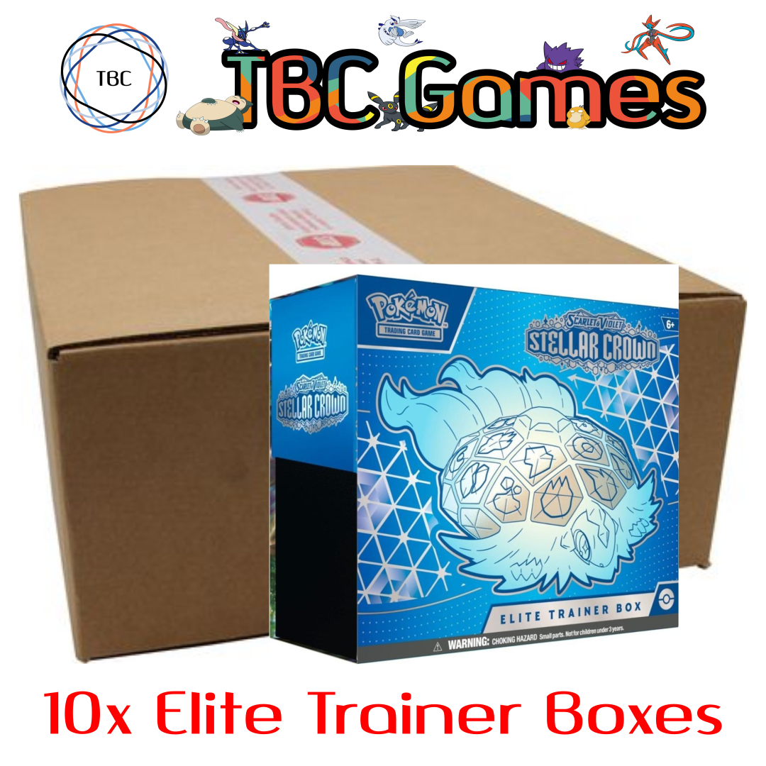 Pokemon TCG: Scarlet & Violet - Stellar Crown Elite Trainer Box Sealed Case (10 Boxes)