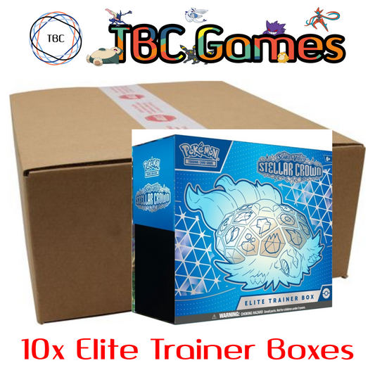 Pokemon TCG: Scarlet & Violet - Stellar Crown Elite Trainer Box Sealed Case (10 Boxes)