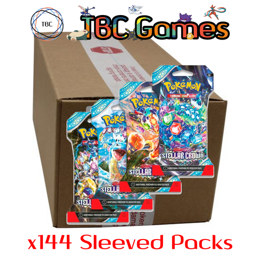 Pokemon TCG: Scarlet & Violet - Stellar Crown Sleeved Booster Pack Sealed Case (144 Packs)