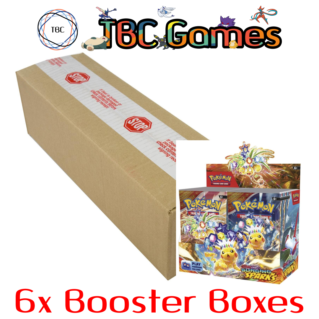 Pokemon TCG: Scarlet & Violet - Surging Sparks Booster Box Sealed Case (6 Boxes)