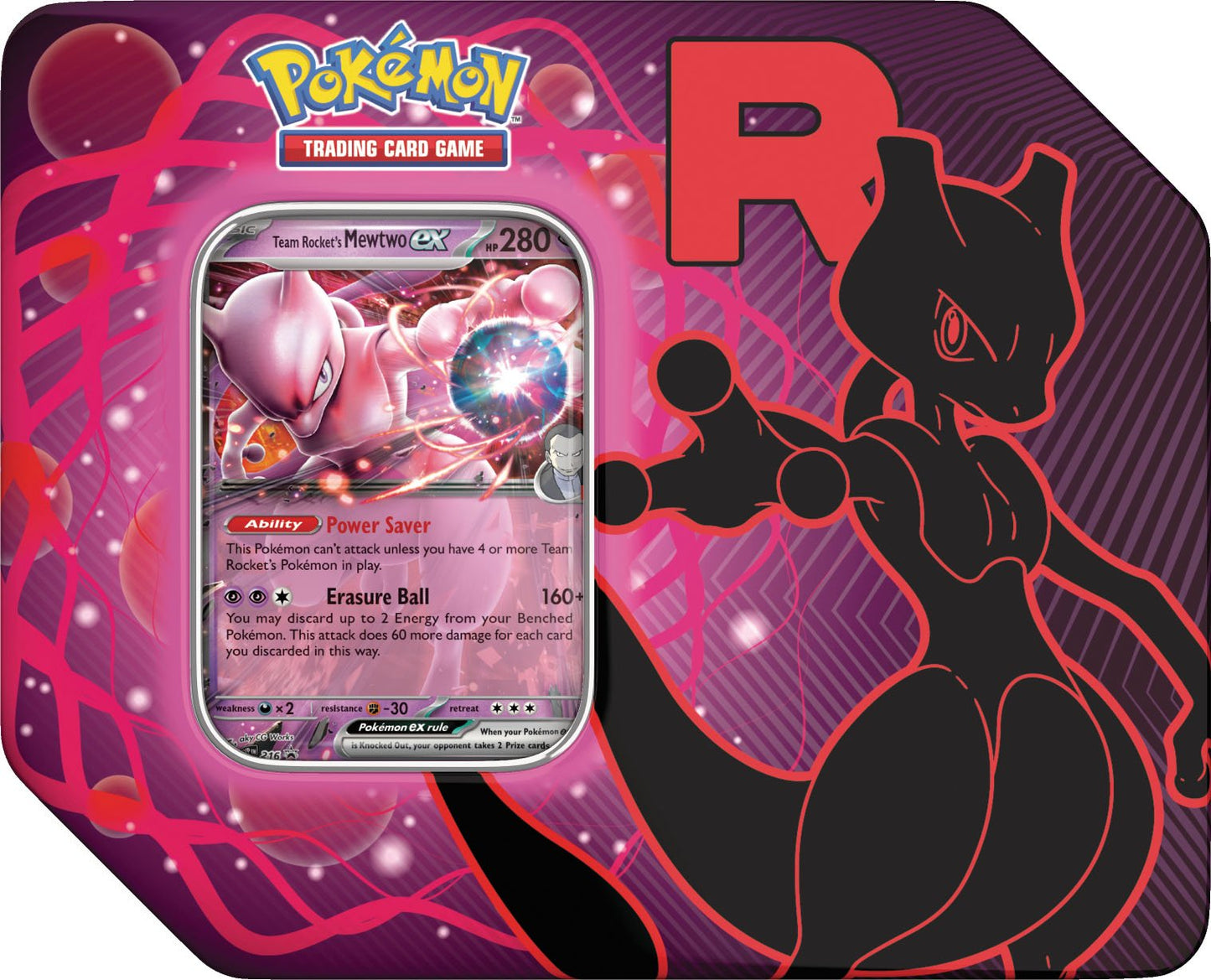 Pokemon TCG: Team Rocket Tin (Mewtwo ex)