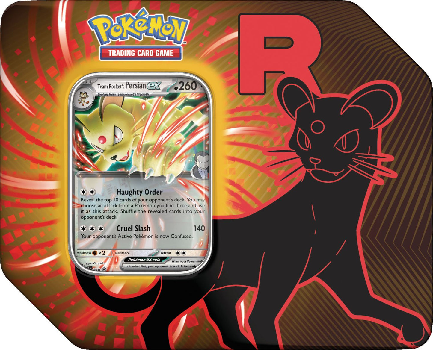 Pokemon TCG: Team Rocket Tin (Persian ex)
