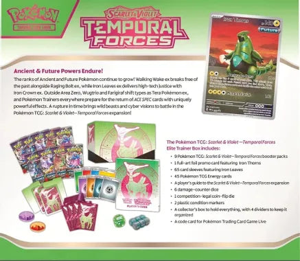 Pokemon TCG: Scarlet & Violet - Temporal Forces Elite Trainer Box (Iron Leaves)