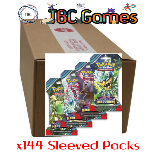 Pokemon TCG: Scarlet & Violet - Twilight Masquerade Sleeved Booster Pack Sealed Case (144 Packs)