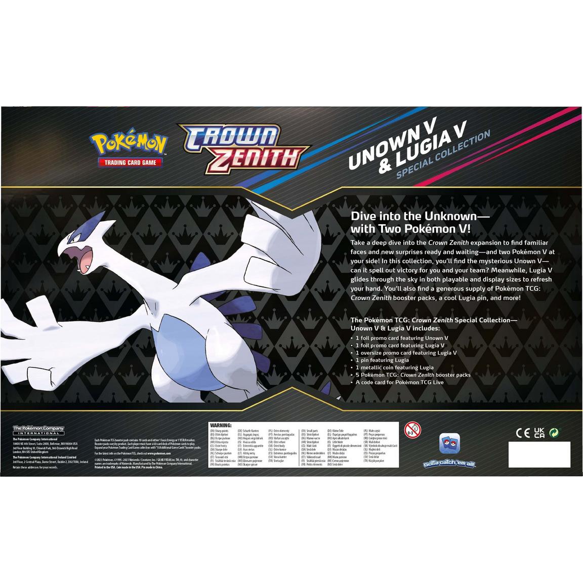Pokemon TCG: Sword & Shield - Unown V & Lugia V Special Collection Box