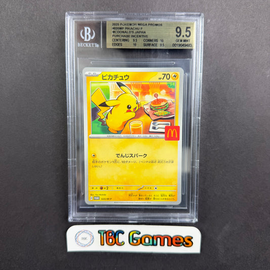 Pikachu Japanese Promo #020/M-P McDonald's BGS 9.5