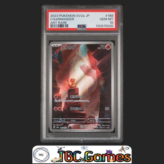 Charmander Japanese Sv2A Pokemon 151 #168 Art Rare PSA 10 Front