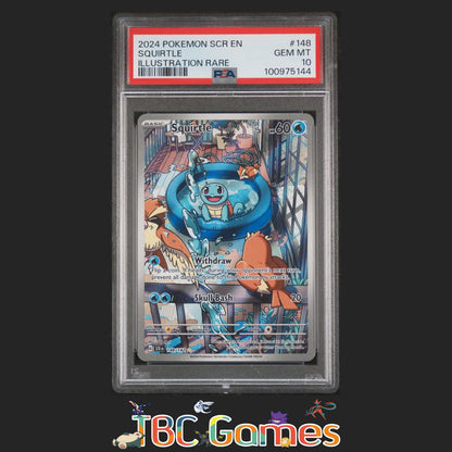 Squirtle Stellar Crown #148 Illustration Rare PSA 10
