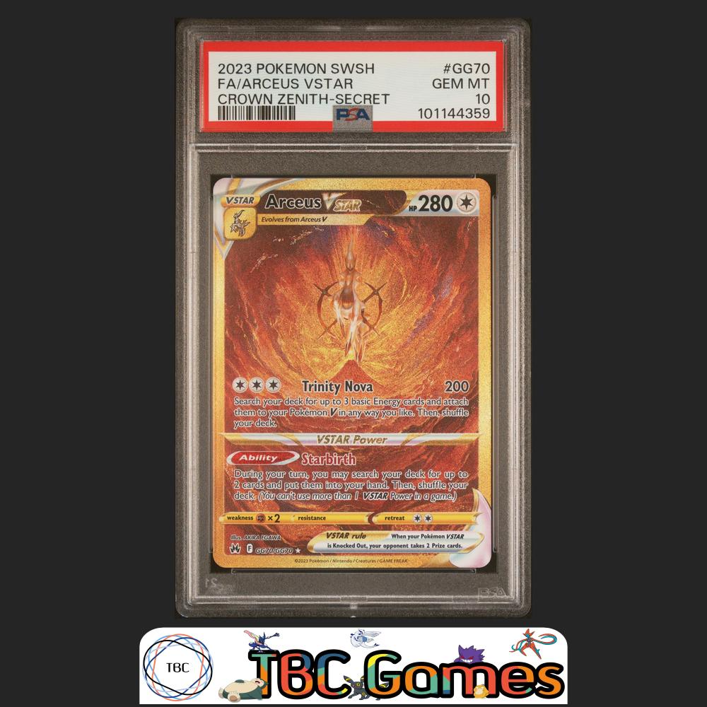 Arceus VSTAR Crown Zenith #GG70 Secret PSA 10 Front