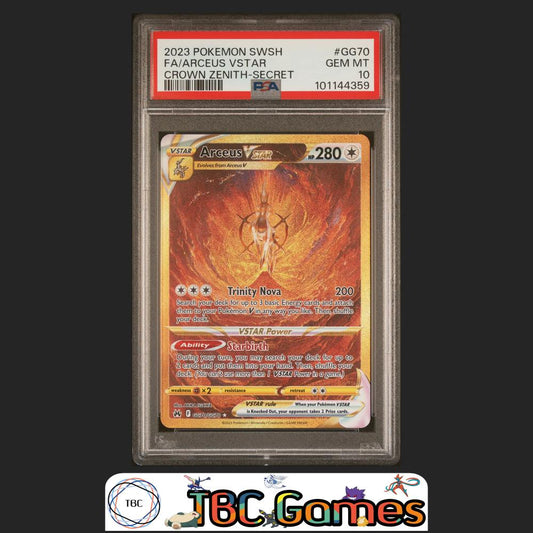 Arceus VSTAR Crown Zenith #GG70 Secret PSA 10 Front