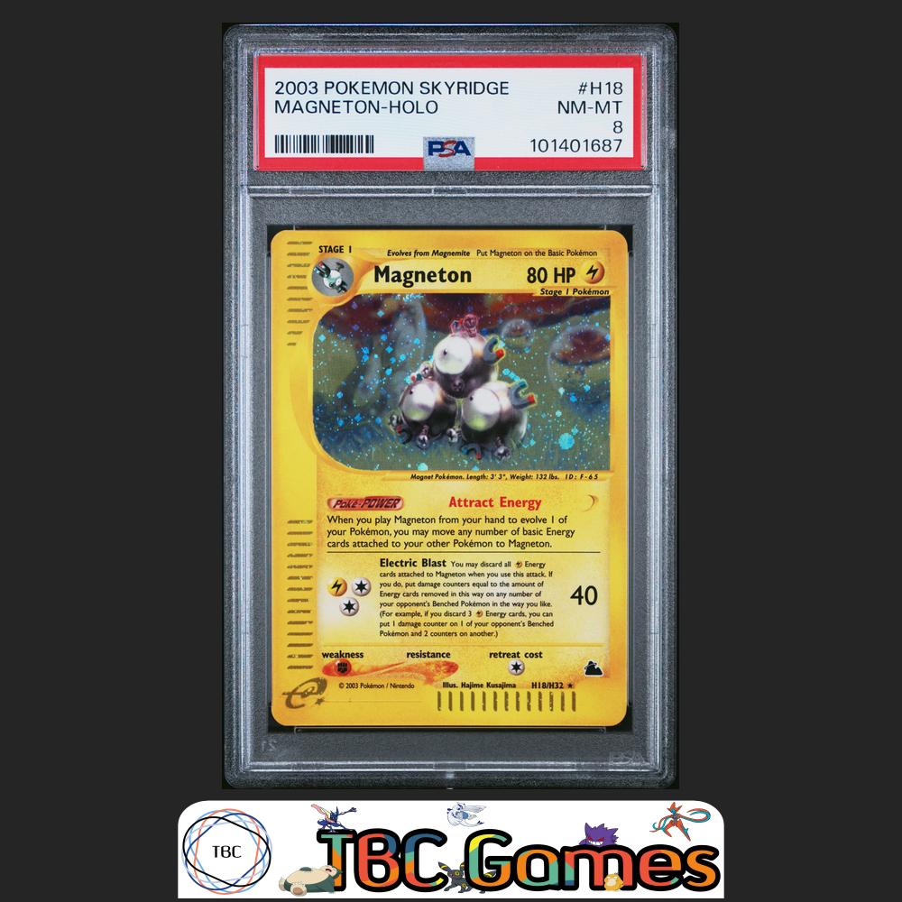 Magneton Skyridge #H18 Holo PSA 8 Front