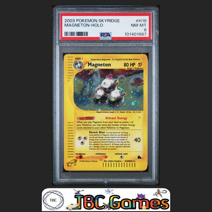 Magneton Skyridge #H18 Holo PSA 8 Front