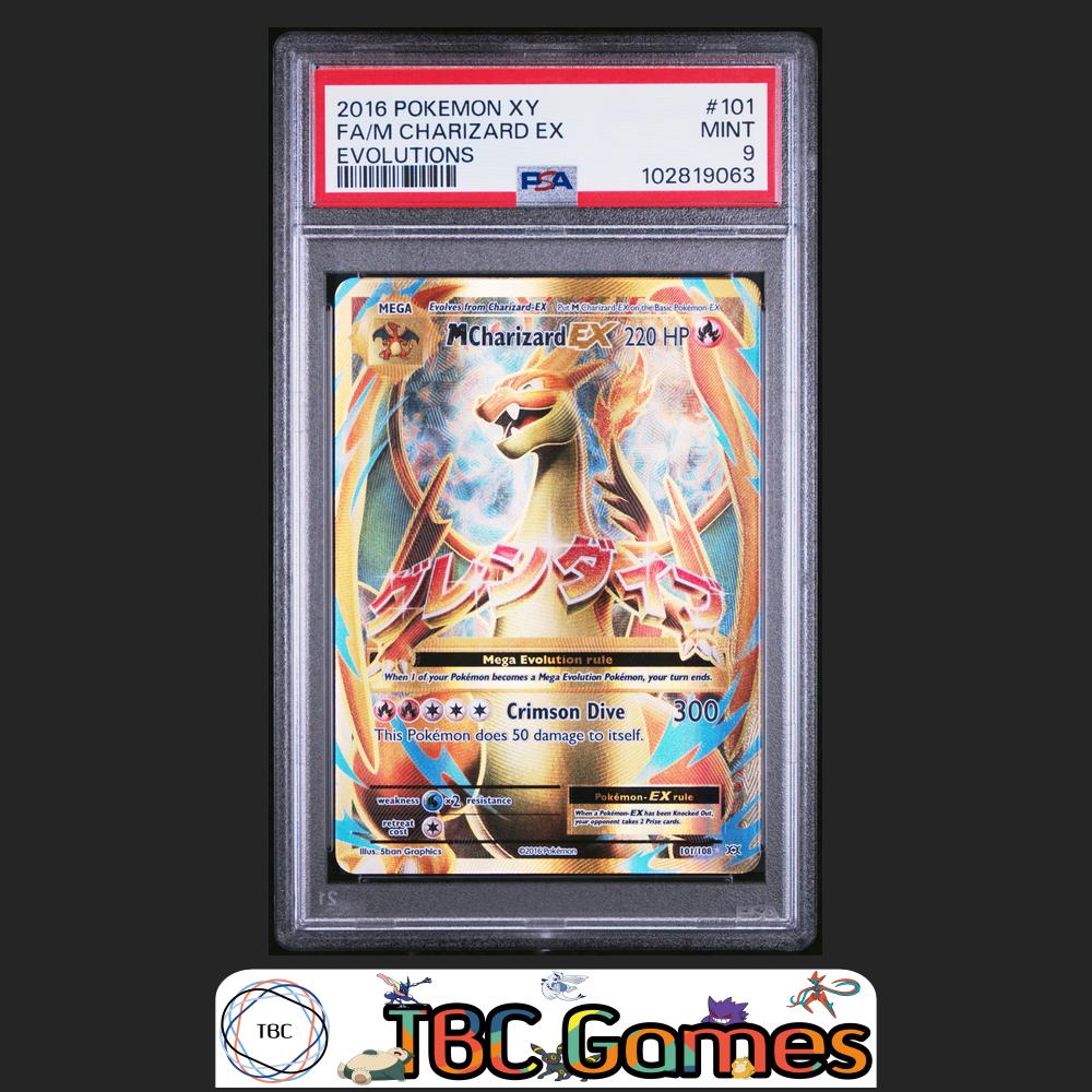 M Charizard EX Pokemon XY Evolutions #101 PSA 9 Front