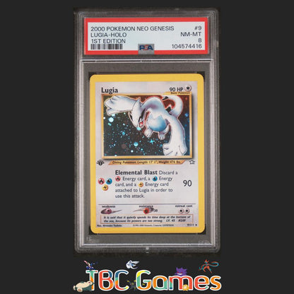 lugia first edition card Lugia Neo Genesis 1st Edition Holo #9 PSA 8 – TBC Games