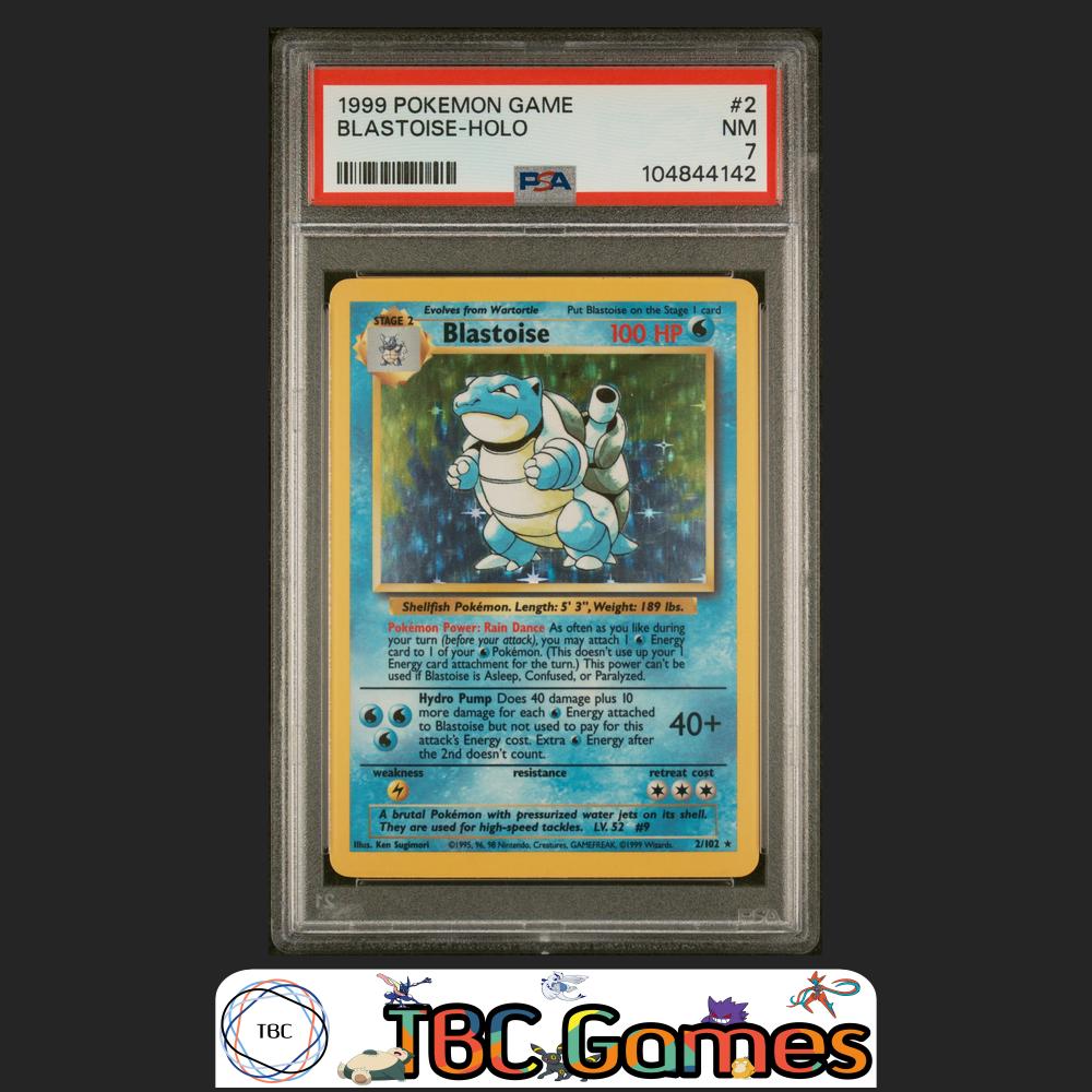 Blastoise Base Set Holo #2 PSA 7 Front