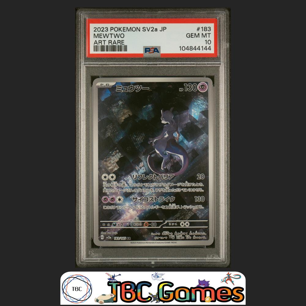 Mewtwo Pokemon Japanese Sv2A Pokemon 151 #183 Art Rare PSA 10 Front
