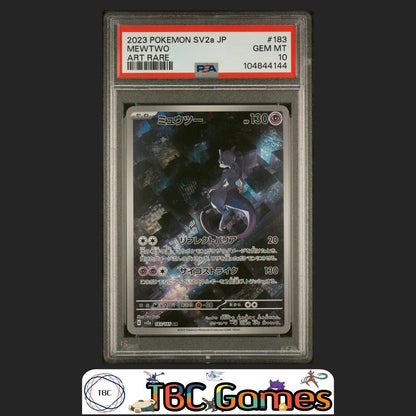 Mewtwo Pokemon Japanese Sv2A Pokemon 151 #183 Art Rare PSA 10 Front