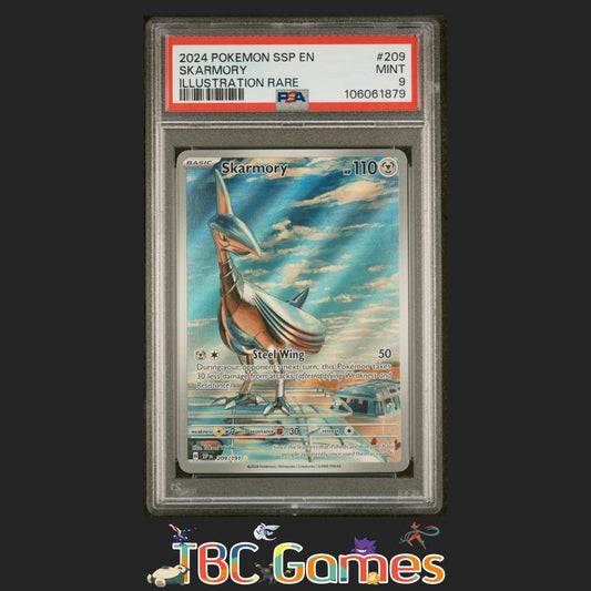 Skarmory Surging Sparks #209 Illustration Rare PSA 9