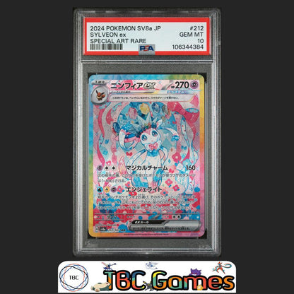 Sylveon ex Japanese Sv8A Terastal Fest ex #212 PSA 10