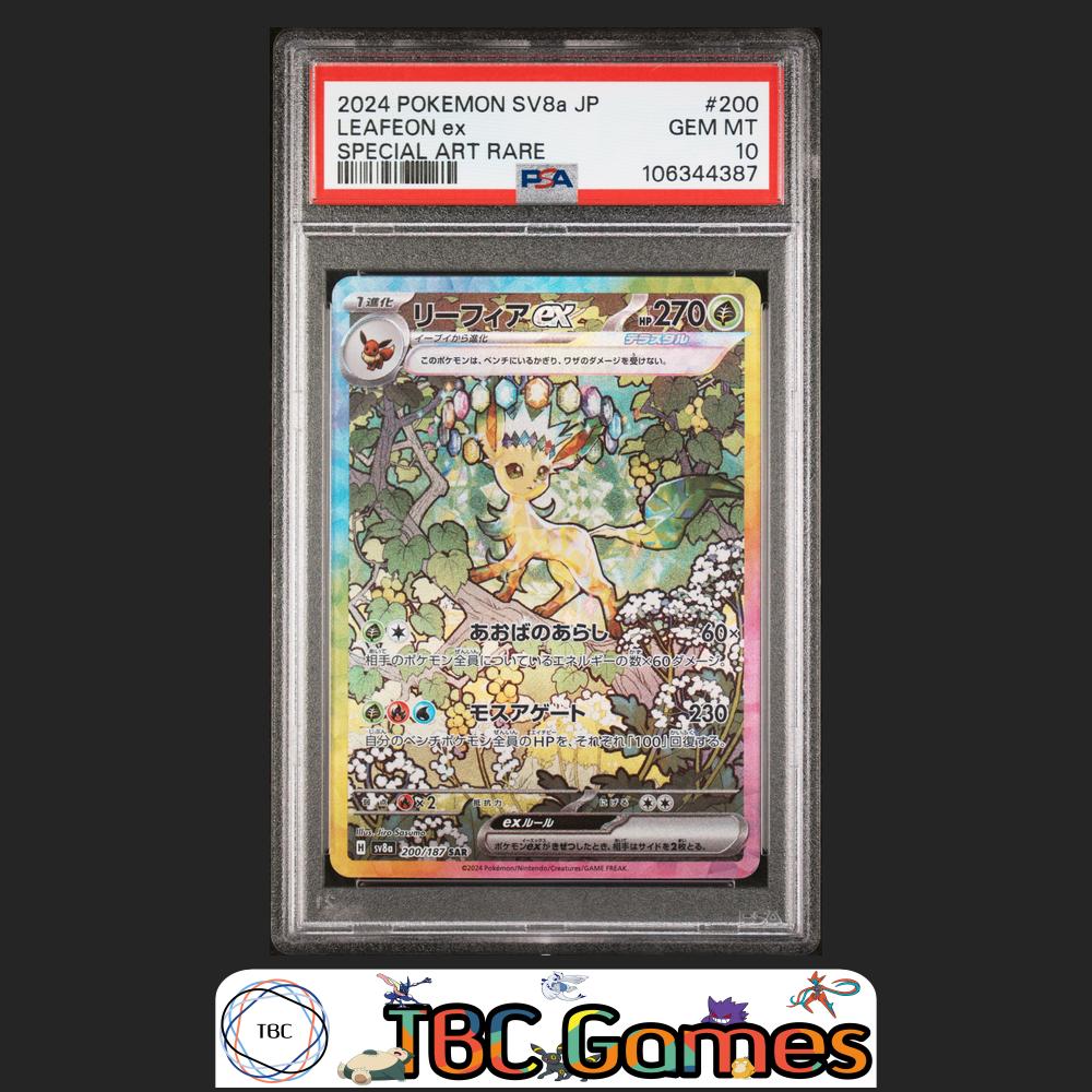 Leafeon ex Japanese Sv8A Terastal Fest ex #200 PSA 10