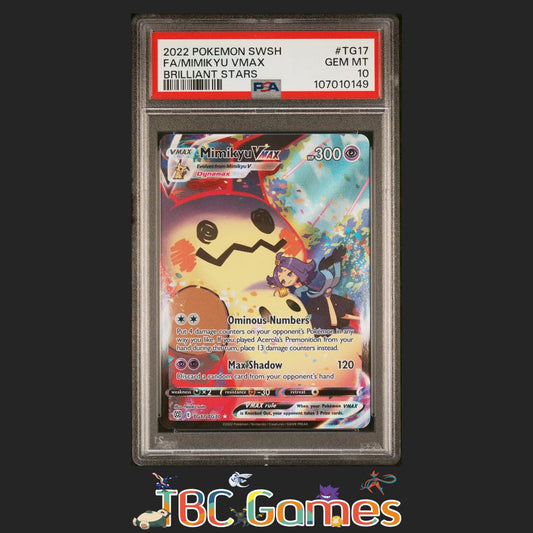 Mimikyu VMAX Brilliant Stars #TG17 Brilliant Stars PSA 10