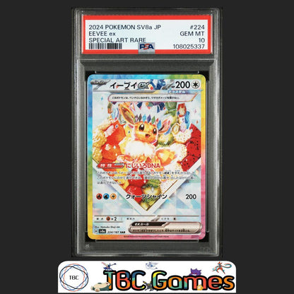 Eevee ex Pokemon Japanese Sv8A Terastal Fest ex #224 Special Art Rare PSA 10 Front