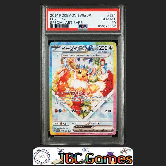 Eevee ex Pokemon Japanese Sv8A Terastal Fest ex #224 Special Art Rare PSA 10 Front