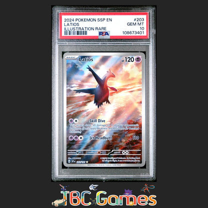 Latios Surging Sparks 203 Illustration Rare PSA 10
