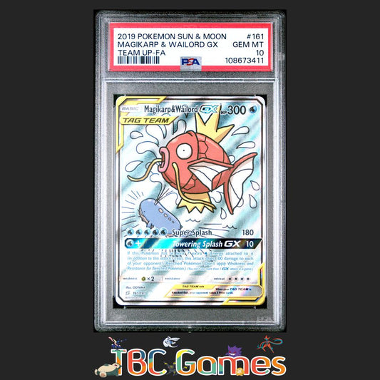 Magikarp & Wailord GX Team Up 161 PSA 10