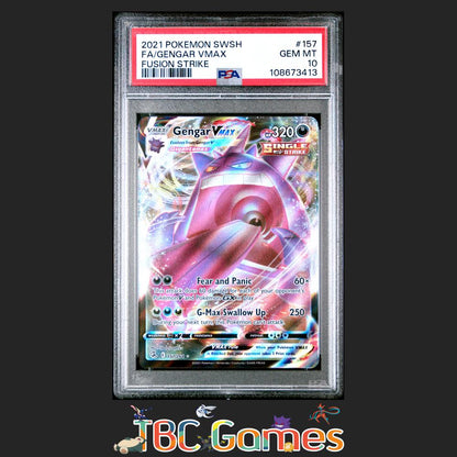 Gengar VMAX Fusion Strike #157 PSA 10