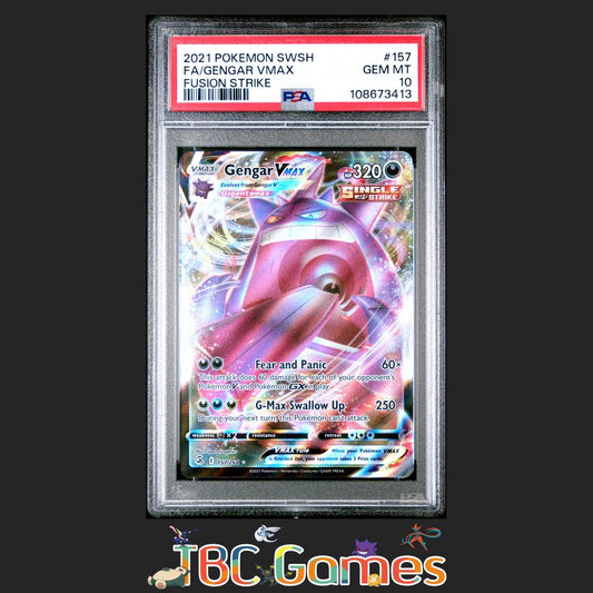 Gengar VMAX Fusion Strike #157 PSA 10