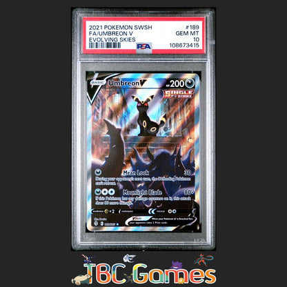 Umbreon V Evolving Skies Alt Art #189 PSA 10