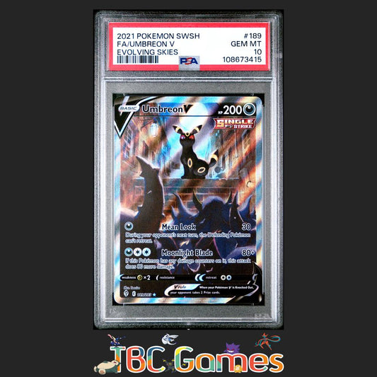 Umbreon V Evolving Skies Alt Art #189 PSA 10