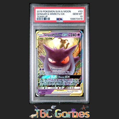 Gengar & Mimikyu GX Team Up #53 PSA 10