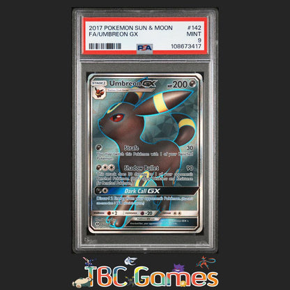 Umbreon GX Sun & Moon Base Set #142 PSA 9