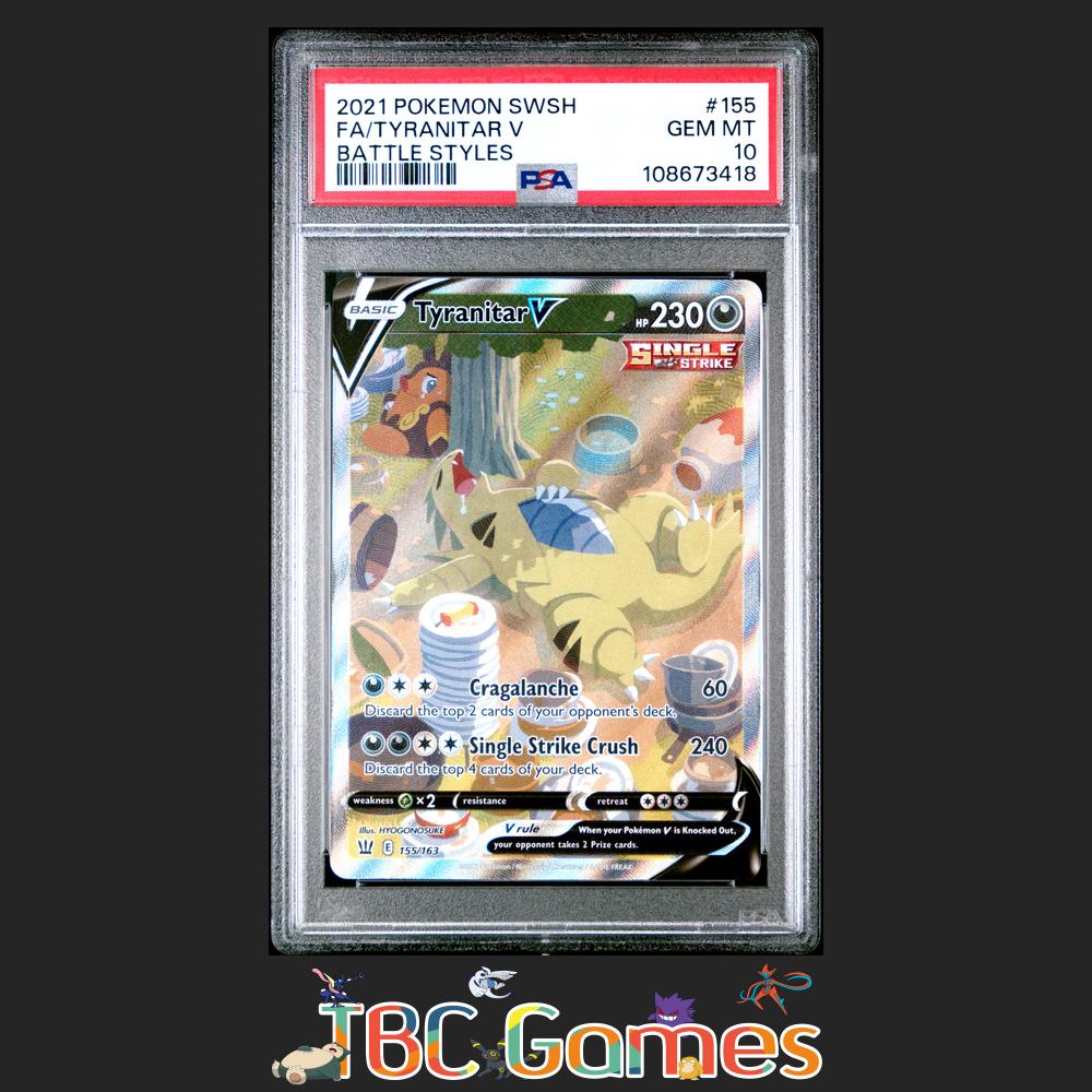 Tyranitar V Battle Styles Alt Art #155 PSA 10