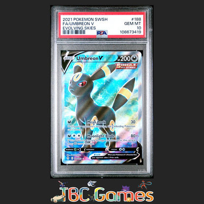 Umbreon V Evolving Skies #188 Ultra Rare PSA 10