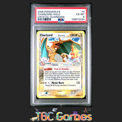 Charizard Crystal Guardians #4 Holo PSA 6