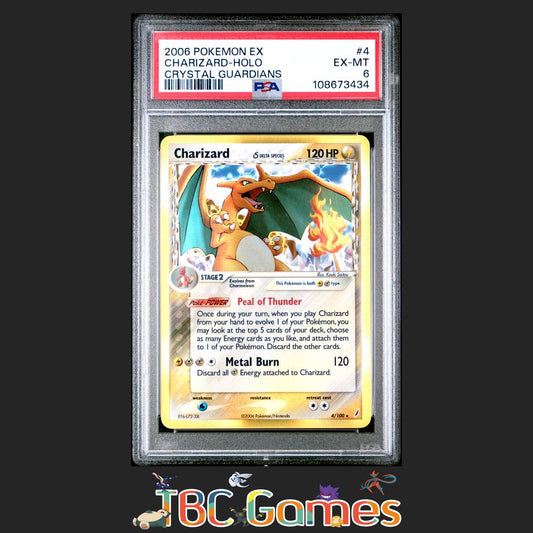 Charizard Crystal Guardians #4 Holo PSA 6