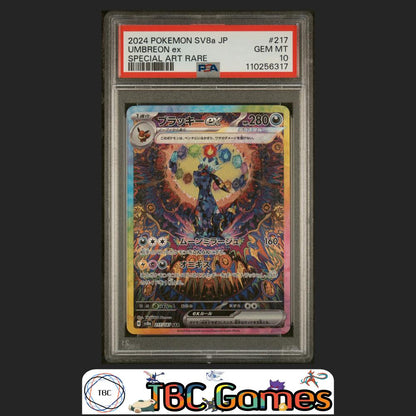 Umbreon ex Pokemon Japanese Sv8A Terastal Fest ex #217 Special Art Rare PSA 10 Front