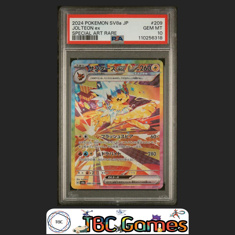 Jolteon ex Pokemon Japanese Sv8A Terastal Fest ex #209 Special Art Rare PSA 10 Front