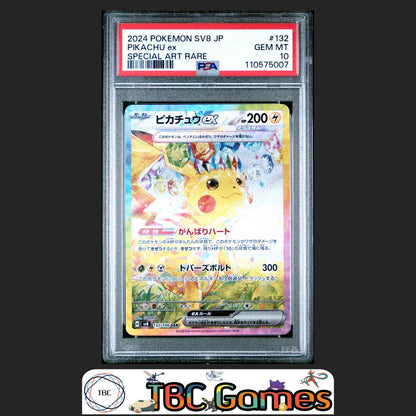 Pikachu ex Japanese Sv8 Super Electric Breaker #132 Special Art Rare PSA 10